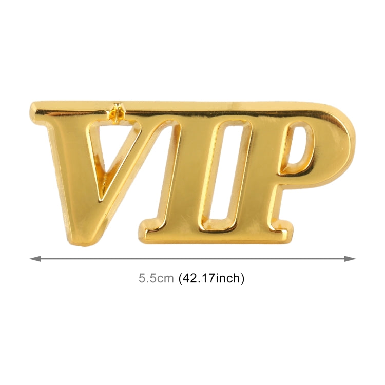 Car One-Piece VIP Metal Personalized Decorative Stickers, Size: 5.5x2.5x0.5cm (Gold) - 3D Metal Sticker by buy2fix | Online Shopping UK | buy2fix