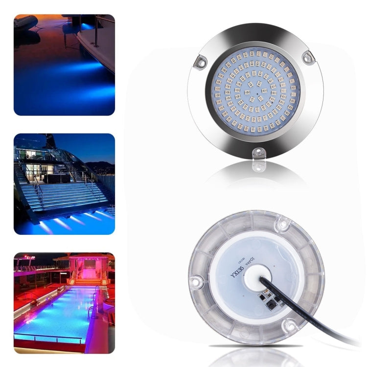 Ship / Yacht 10-30V 90LEDs Waterproof Stainless Steel Underwater Light (Blue Light) - Marine Accessories & Parts by buy2fix | Online Shopping UK | buy2fix