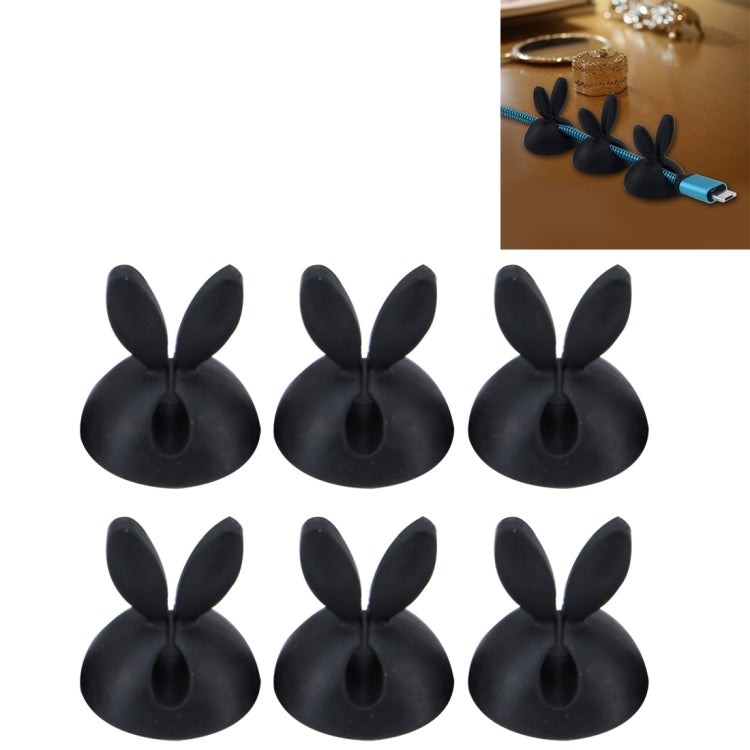 6 PCS CC-941 Rabbit Shape Single Hole Cable Clips Holder, Cable Management System and Cord Organizer Solution - Auto Fastener & Clips by buy2fix | Online Shopping UK | buy2fix