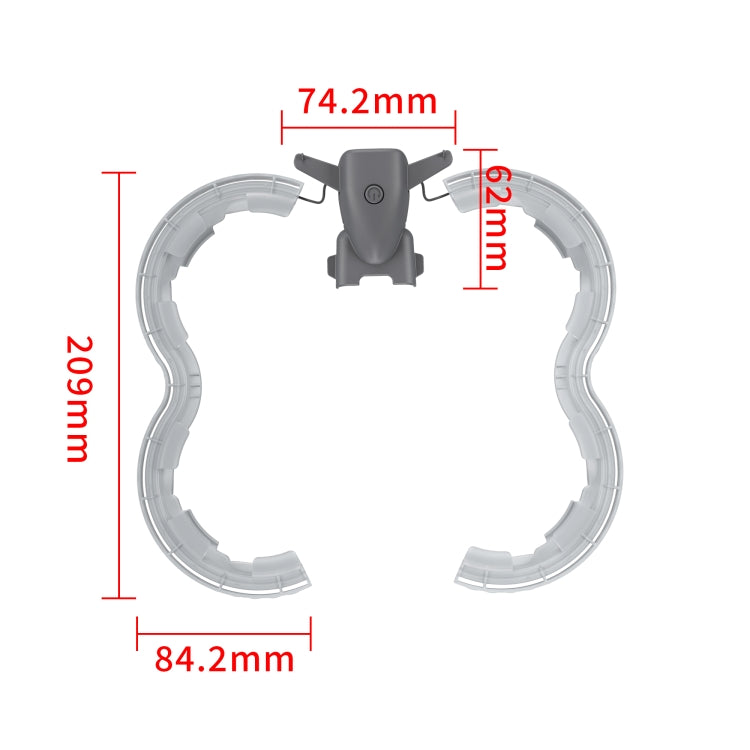 For DJI Avata 2 STARTRC Drone LED Propeller Protective Guard Anti-collision Ring (Transparent) - Other by STARTRC | Online Shopping UK | buy2fix