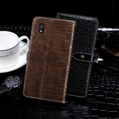 For Alcatel 1B 2020 idewei Crocodile Texture Horizontal Flip Leather Case with Holder & Card Slots & Wallet(Black) - Alcatel Cases by idewei | Online Shopping UK | buy2fix