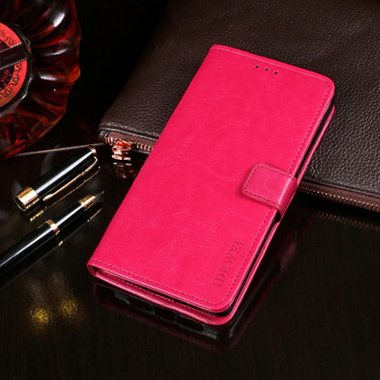 For Lenovo K12 idewei Crazy Horse Texture Horizontal Flip Leather Case with Holder & Card Slots & Wallet(Rose Red) - Lenovo by idewei | Online Shopping UK | buy2fix