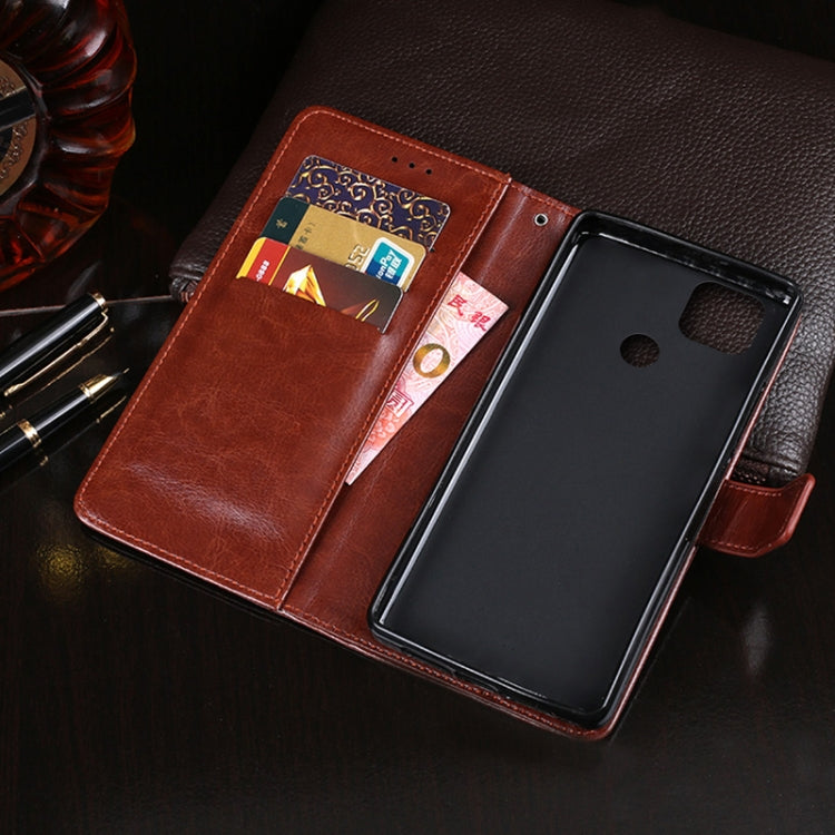 For Lenovo K12 Pro idewei Crazy Horse Texture Horizontal Flip Leather Case with Holder & Card Slots & Wallet(Brown) - Lenovo by idewei | Online Shopping UK | buy2fix