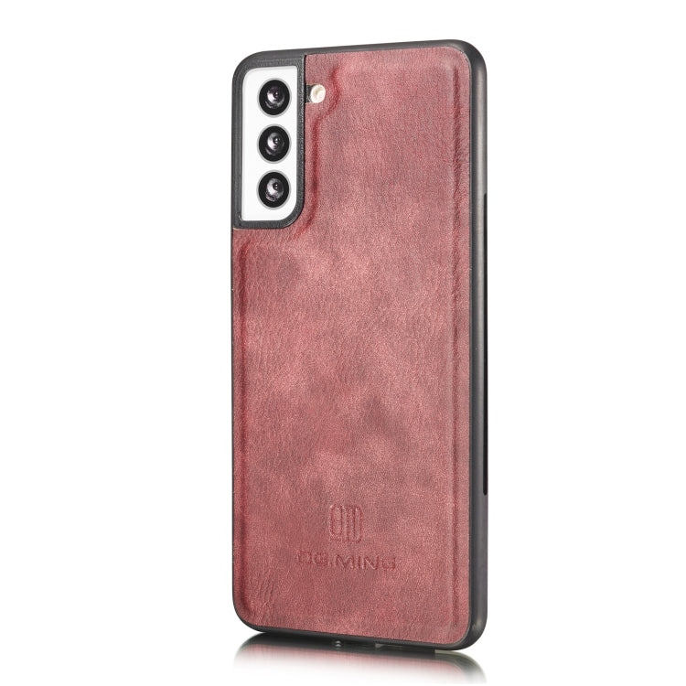 For Samsung Galaxy S21 5G DG.MING Crazy Horse Texture Flip Detachable Magnetic Leather Case with Holder & Card Slots & Wallet(Red) - Galaxy S21 5G Cases by DG.MING | Online Shopping UK | buy2fix