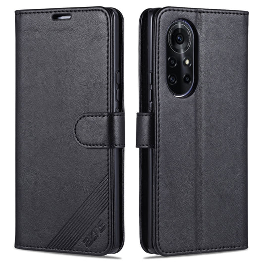 For Huawei nova 8 5G AZNS Sheepskin Texture Horizontal Flip Leather Case with Holder & Card Slots & Wallet(Black) - Huawei Cases by AZNS | Online Shopping UK | buy2fix