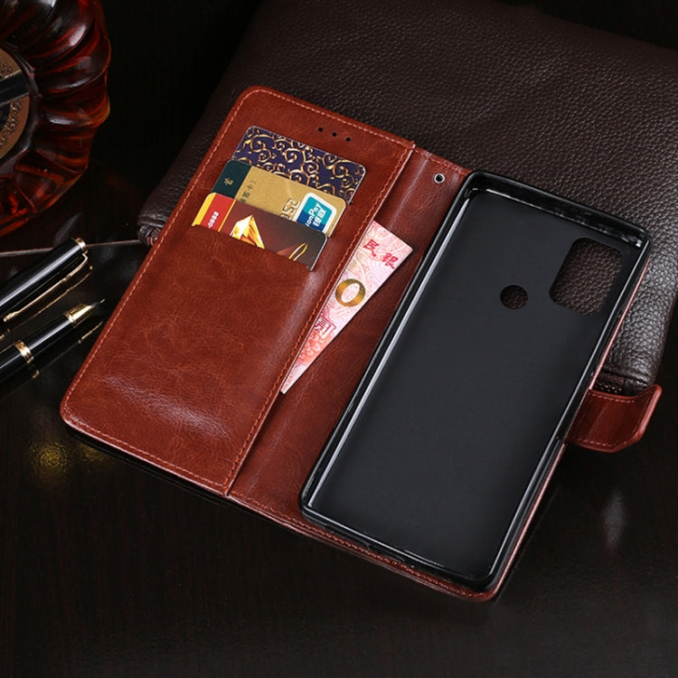 For Motorola Moto G30 idewei Crazy Horse Texture Horizontal Flip Leather Case with Holder & Card Slots & Wallet(Black) - Motorola Cases by idewei | Online Shopping UK | buy2fix