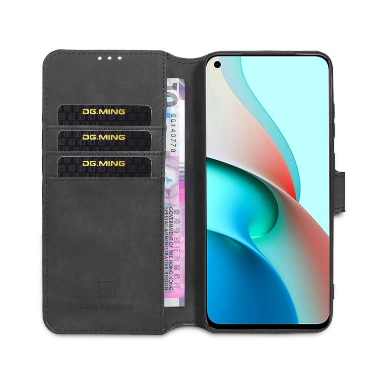 For Xiaomi Redmi Note 9 5G DG.MING Retro Oil Side Horizontal Flip Leather Case with Holder & Card Slots & Wallet(Black) - Xiaomi Cases by DG.MING | Online Shopping UK | buy2fix