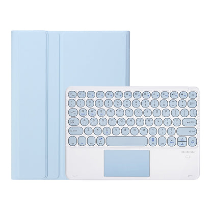 YT098B-A Detachable Candy Color Skin Feel Texture Round Keycap Bluetooth Keyboard Leather Case with Touch Control For  iPad Air 4 10.9 2020 / Air 5 10.9 2022 (White Ice) - For iPad Air by buy2fix | Online Shopping UK | buy2fix