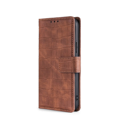 For Doogee N30 Skin Feel Crocodile Texture Magnetic Clasp Horizontal Flip PU Leather Case with Holder & Card Slots & Wallet(Brown) - More Brand by buy2fix | Online Shopping UK | buy2fix