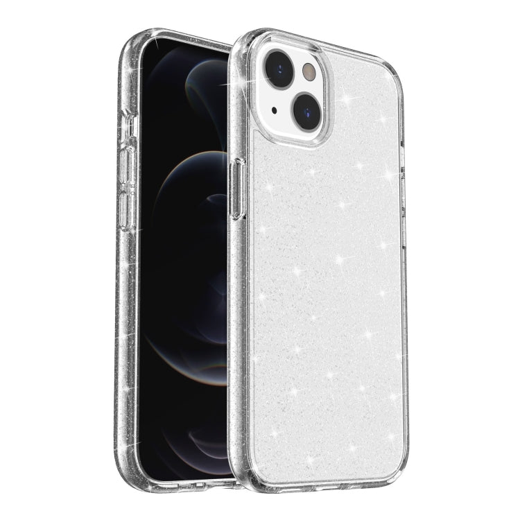 For iPhone 13 mini Shockproof Terminator Style Glitter Powder Protective Case (White) - iPhone 13 mini Cases by buy2fix | Online Shopping UK | buy2fix