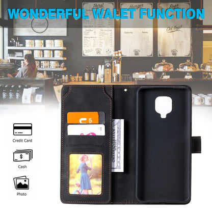 For Xiaomi Redmi Note 9 Pro/Note 9S Skin Feel Business Horizontal Flip PU Leather Case with Holder & Multi-Card Slots & Wallet & Lanyard & Photo Frame(Black) - Xiaomi Cases by buy2fix | Online Shopping UK | buy2fix