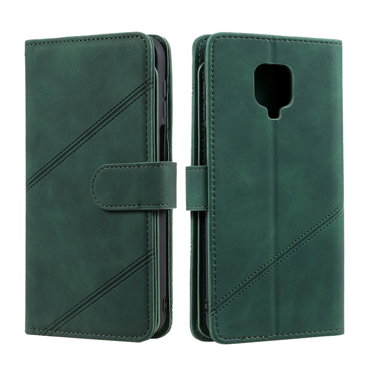 For Xiaomi Redmi Note 9 Pro/Note 9S Skin Feel Business Horizontal Flip PU Leather Case with Holder & Multi-Card Slots & Wallet & Lanyard & Photo Frame(Green) - Xiaomi Cases by buy2fix | Online Shopping UK | buy2fix