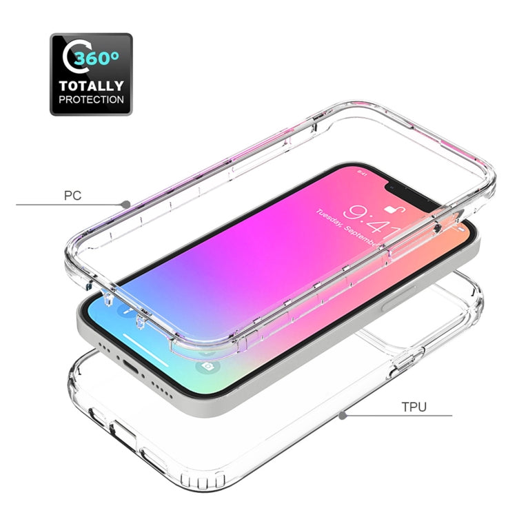 For iPhone 13 Shockproof High Transparency Two-color Gradual Change PC+TPU Candy Colors Protective Case(Purple) - iPhone 13 Cases by buy2fix | Online Shopping UK | buy2fix