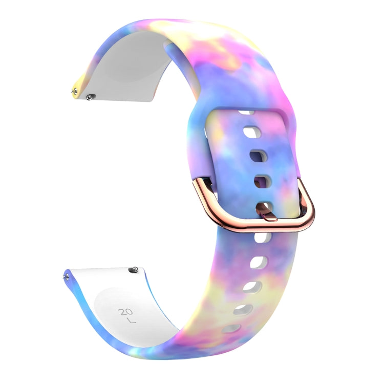 For Samsung Galaxy Watch 42mm Silicone Printing Watch Band(Colorful) - Watch Bands by buy2fix | Online Shopping UK | buy2fix