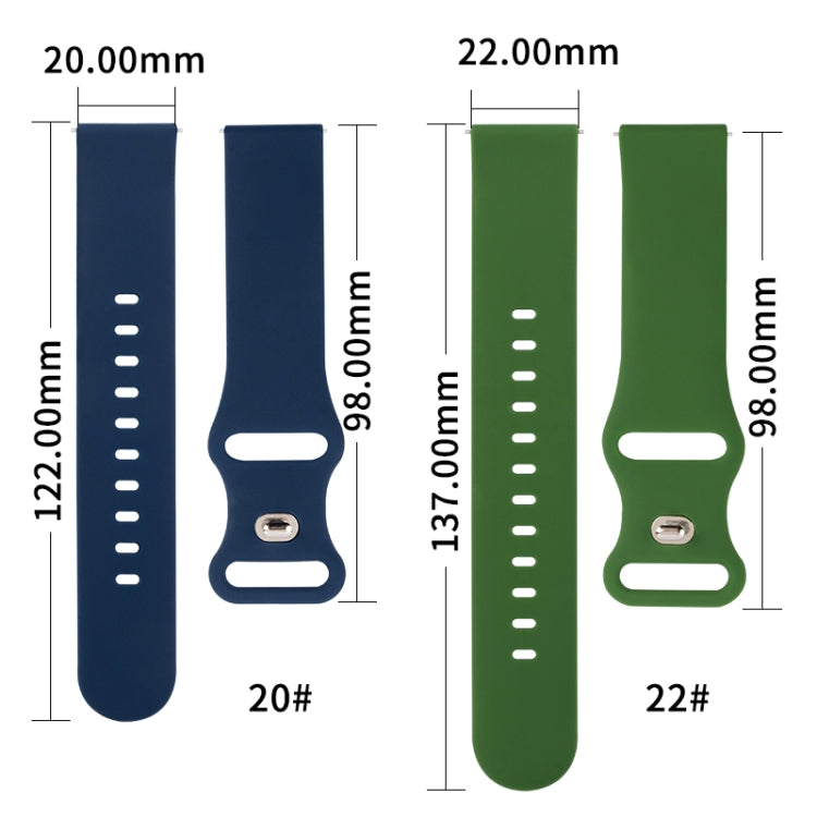 For Huawei Watch GT 2e 46mm 8-buckle Silicone Watch Band(Pine Needle Green) - Watch Bands by buy2fix | Online Shopping UK | buy2fix