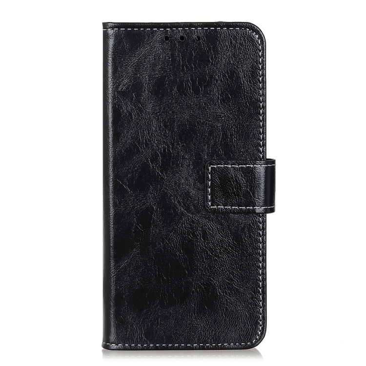 For OnePlus Nord 2 5G Retro Crazy Horse Texture Horizontal Flip Leather Case with Holder & Card Slots & Photo Frame & Wallet(Black) - OnePlus Cases by buy2fix | Online Shopping UK | buy2fix