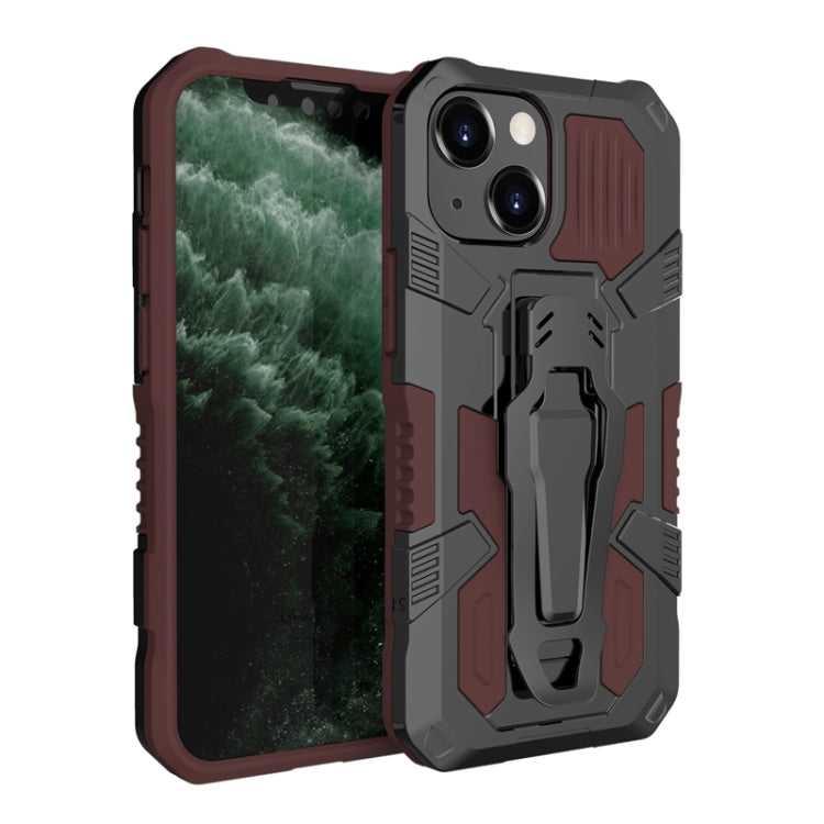 For iPhone 13 mini Machine Armor Warrior Shockproof PC + TPU Protective Case (Brown) - iPhone 13 mini Cases by buy2fix | Online Shopping UK | buy2fix