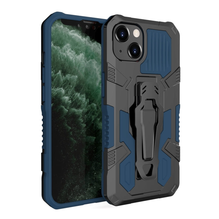 For iPhone 13 Machine Armor Warrior Shockproof PC + TPU Protective Case(Blue) - iPhone 13 Cases by buy2fix | Online Shopping UK | buy2fix