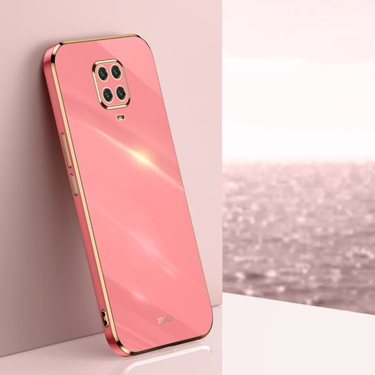 For Xiaomi Redmi Note 9S XINLI Straight 6D Plating Gold Edge TPU Shockproof Case(Hawthorn Red) - Xiaomi Cases by XINLI | Online Shopping UK | buy2fix