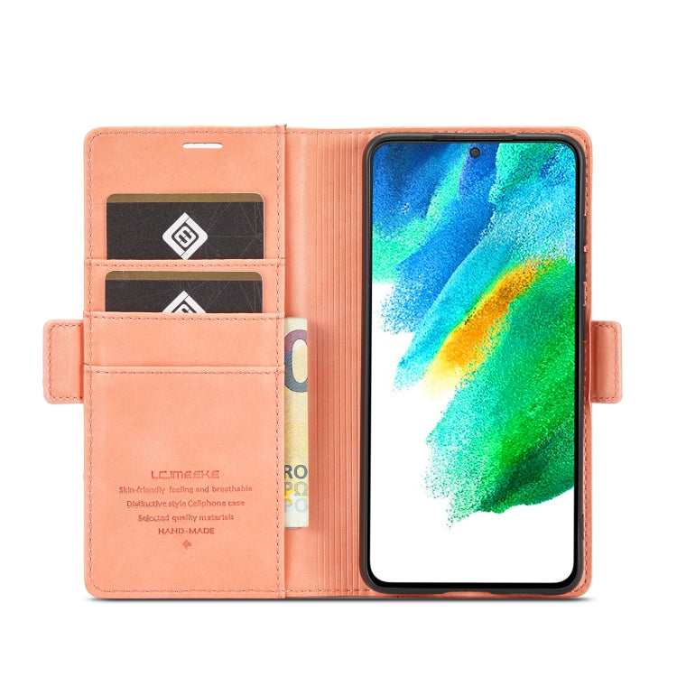 For Samsung Galaxy S21 5G LC.IMEEKE Magnetic Buckle PU + TPU Horizontal Flip Leather Case with Holder & Card Slots & Wallet(Rose Gold) - Galaxy S21 5G Cases by LC.IMEEKE | Online Shopping UK | buy2fix