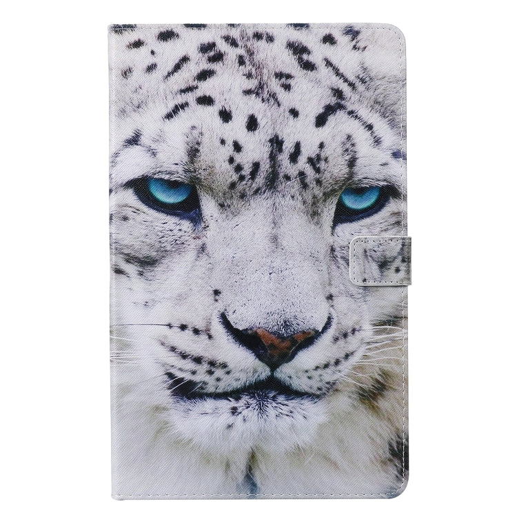 For Galaxy Tab A 10.1 (2019) 3D Colored Drawing Horizontal Flip Leather Case with Holder & Card Slots & Wallet(White Leopard) - Tab A 10.1 by buy2fix | Online Shopping UK | buy2fix