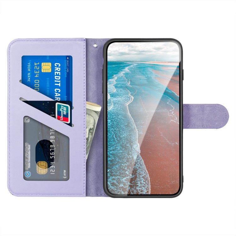 For Xiaomi Poco X3 Sika Deer Embossing Pattern Horizontal Flip PU Leather Case with Holder & Card Slot & Wallet & Photo Frame(Purple) - Xiaomi Cases by buy2fix | Online Shopping UK | buy2fix