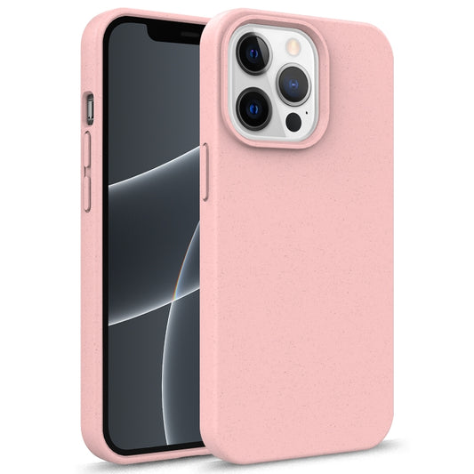 For iPhone 13 mini Starry Series Shockproof Straw Material + TPU Protective Case (Pink) - iPhone 13 mini Cases by buy2fix | Online Shopping UK | buy2fix