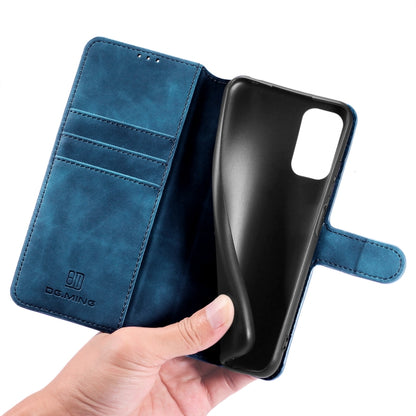 For Xiaomi Redmi Note 10 5G DG.MING Retro Oil Side Horizontal Flip Leather Case with Holder & Card Slots & Wallet(Blue) - Xiaomi Cases by DG.MING | Online Shopping UK | buy2fix