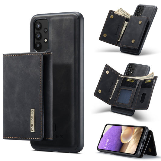 For Samsung Galaxy A32 5G DG.MING M1 Series 3-Fold Multi Card Wallet  Back Cover Shockproof Case with Holder Function(Black) - Galaxy Phone Cases by DG.MING | Online Shopping UK | buy2fix