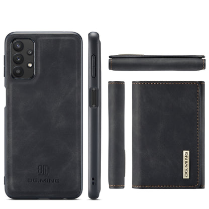 For Samsung Galaxy A32 5G DG.MING M1 Series 3-Fold Multi Card Wallet  Back Cover Shockproof Case with Holder Function(Black) - Galaxy Phone Cases by DG.MING | Online Shopping UK | buy2fix