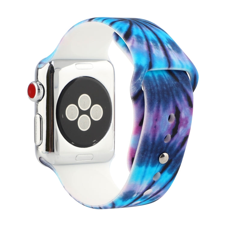 Silicone Painted Pattern Watch Band For Apple Watch Ultra 49mm&Watch Ultra 2 49mm / Series 9&8&7 45mm / SE 3&SE 2&6&SE&5&4 44mm / 3&2&1 42mm(F) - Watch Bands by buy2fix | Online Shopping UK | buy2fix