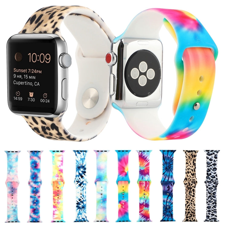 Silicone Painted Pattern Watch Band For Apple Watch Ultra 49mm&Watch Ultra 2 49mm / Series 9&8&7 45mm / SE 3&SE 2&6&SE&5&4 44mm / 3&2&1 42mm(I) - Watch Bands by buy2fix | Online Shopping UK | buy2fix