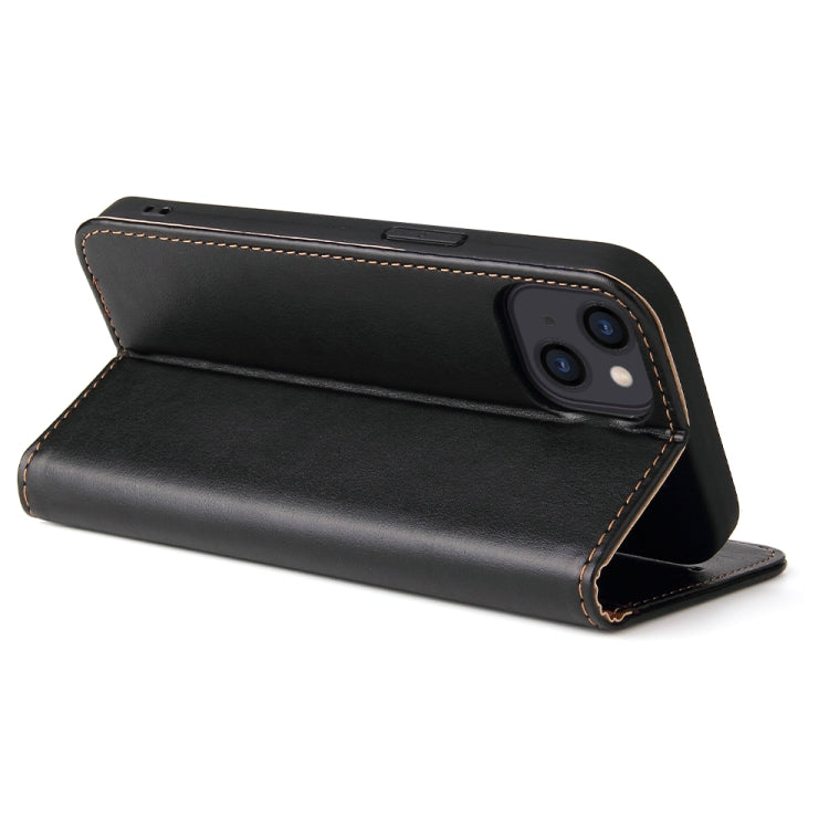 For iPhone 13 mini Fierre Shann PU Leather Texture Horizontal Flip Leather Case with Holder & Card Slots & Wallet (Black) - iPhone 13 mini Cases by FIERRE SHANN | Online Shopping UK | buy2fix