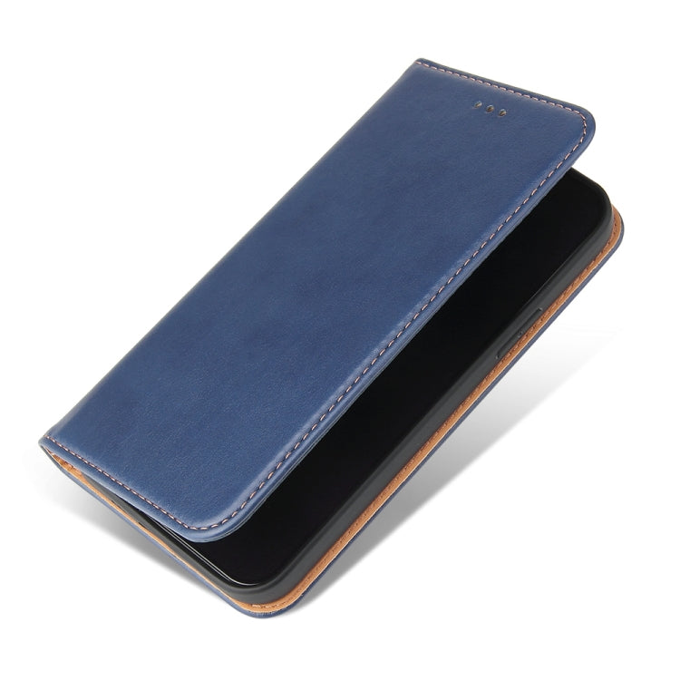 For iPhone 13 mini Fierre Shann PU Leather Texture Horizontal Flip Leather Case with Holder & Card Slots & Wallet (Blue) - iPhone 13 mini Cases by FIERRE SHANN | Online Shopping UK | buy2fix