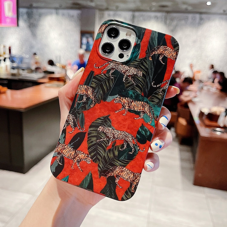 For iPhone 12 / 12 Pro Natural Scenery Pattern TPU Protective Case(Jungle Tiger) - iPhone 12 / 12 Pro Cases by buy2fix | Online Shopping UK | buy2fix