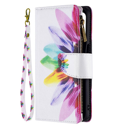 For OPPO A74 5G/A93 5G/A54 5G Colored Drawing Pattern Zipper Horizontal Flip Leather Case with Holder & Card Slots & Wallet(Sun Flower) - OPPO Cases by buy2fix | Online Shopping UK | buy2fix