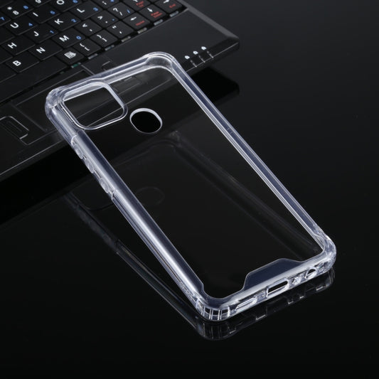 For OPPO A15 Four-corner Shockproof Transparent TPU + PC Protective Case - OPPO Cases by buy2fix | Online Shopping UK | buy2fix