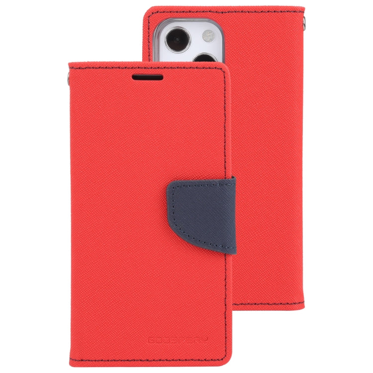 For iPhone 13 GOOSPERY FANCY DIARY Cross Pattern Horizontal Flip Leather Case with Holder & Card Slots & Wallet(Red) - iPhone 13 Cases by GOOSPERY | Online Shopping UK | buy2fix