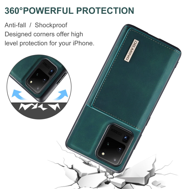 For Samsung Galaxy S20 Ultra DG.MING M1 Series 3-Fold Multi Card Wallet  Back Cover Shockproof Case with Holder Function(Green) - Galaxy Phone Cases by DG.MING | Online Shopping UK | buy2fix