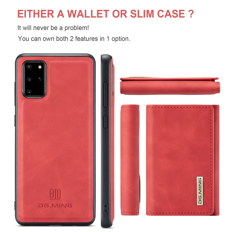 For Samsung Galaxy S20+ DG.MING M1 Series 3-Fold Multi Card Wallet  Back Cover Shockproof Case with Holder Function(Red) - Galaxy Phone Cases by DG.MING | Online Shopping UK | buy2fix