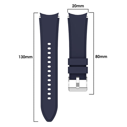 For Samsung Galaxy Watch4 Classic 42mm Silicone Watch Band(Midnight Blue) - Watch Bands by buy2fix | Online Shopping UK | buy2fix