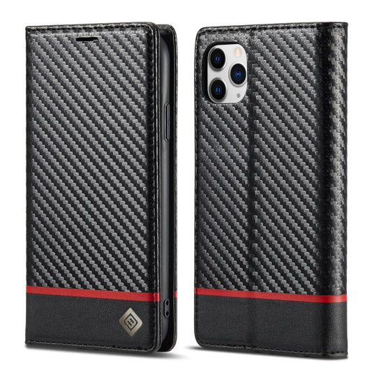 For iPhone 11 LC.IMEEKE Carbon Fiber PU + TPU Horizontal Flip Leather Case with Holder & Card Slot & Wallet (Horizontal Black) - iPhone 11 Cases by LC.IMEEKE | Online Shopping UK | buy2fix
