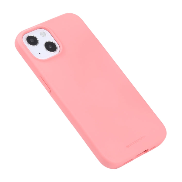 For iPhone 13 GOOSPERY SOFT FEELING Liquid TPU Shockproof Soft Case(Pink) - iPhone 13 Cases by GOOSPERY | Online Shopping UK | buy2fix