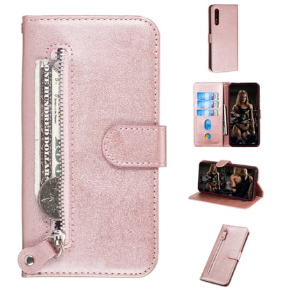 For Huawei Honor 9X / Honor 9X Pro Fashion Calf Texture Zipper Horizontal Flip PU Leather Case, with Holder & Card Slots & Wallet(Rose Gold) - Honor Cases by buy2fix | Online Shopping UK | buy2fix