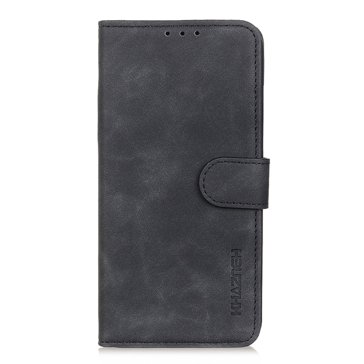 For Xiaomi Redmi 10 / Redmi Note 11 4G KHAZNEH Retro Texture PU + TPU Horizontal Flip Leather Case with Holder & Card Slots & Wallet(Black) - Xiaomi Cases by buy2fix | Online Shopping UK | buy2fix