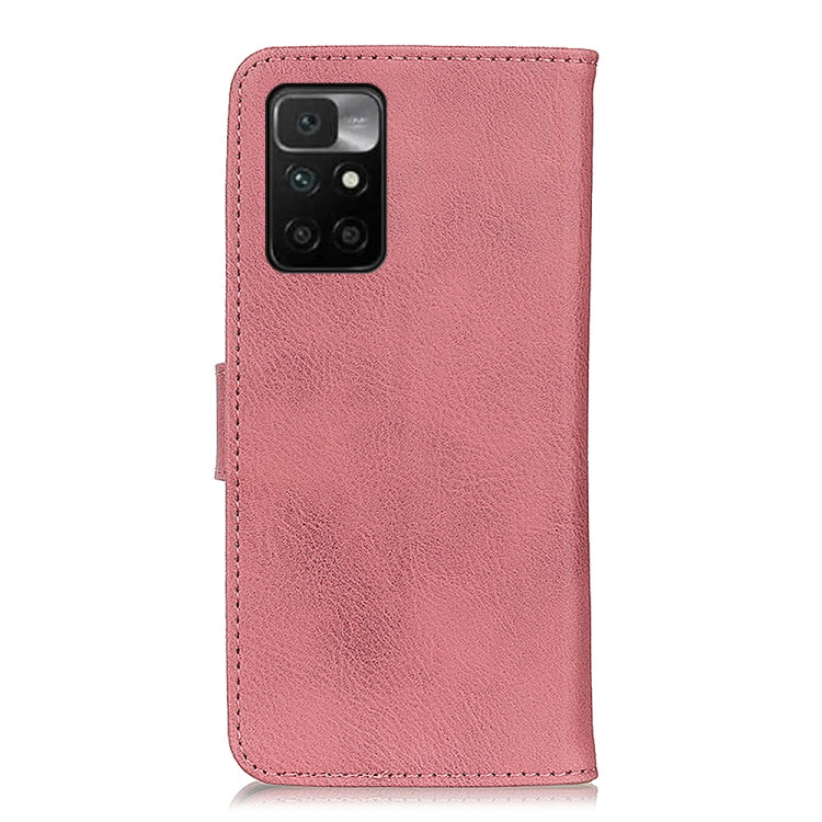 For Xiaomi Redmi 10 / Redmi Note 11 4G KHAZNEH Cowhide Texture Horizontal Flip Leather Case with Holder & Card Slots & Wallet(Pink) - Xiaomi Cases by buy2fix | Online Shopping UK | buy2fix