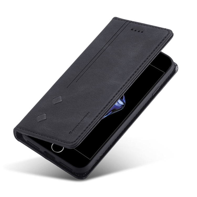 Forwenw F2 Series Magnetic Horizontal Flip Leather Case with Holder & Card Slots & Wallet For iPhone 8 Plus / 7 Plus(Black) - More iPhone Cases by Forwenw | Online Shopping UK | buy2fix