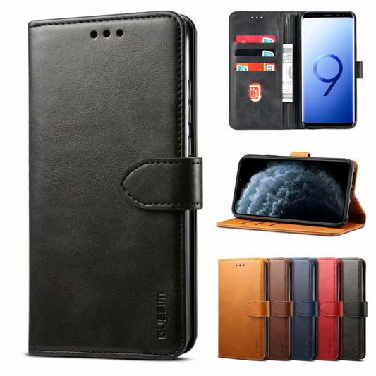 For iPhone 13 Pro Max GUSSIM Business Style Horizontal Flip Leather Case with Holder & Card Slots & Wallet (Black) - iPhone 13 Pro Max Cases by GUSSIM | Online Shopping UK | buy2fix