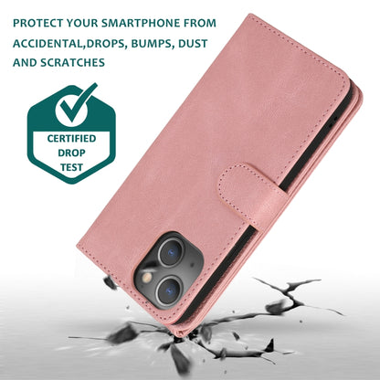 For iPhone 13 Pro Max Skin-feel Crazy Horse Texture Zipper Wallet Bag Horizontal Flip Leather Case with Holder & Card Slots & Wallet & Lanyard (Rose Gold) - iPhone 13 Pro Max Cases by buy2fix | Online Shopping UK | buy2fix