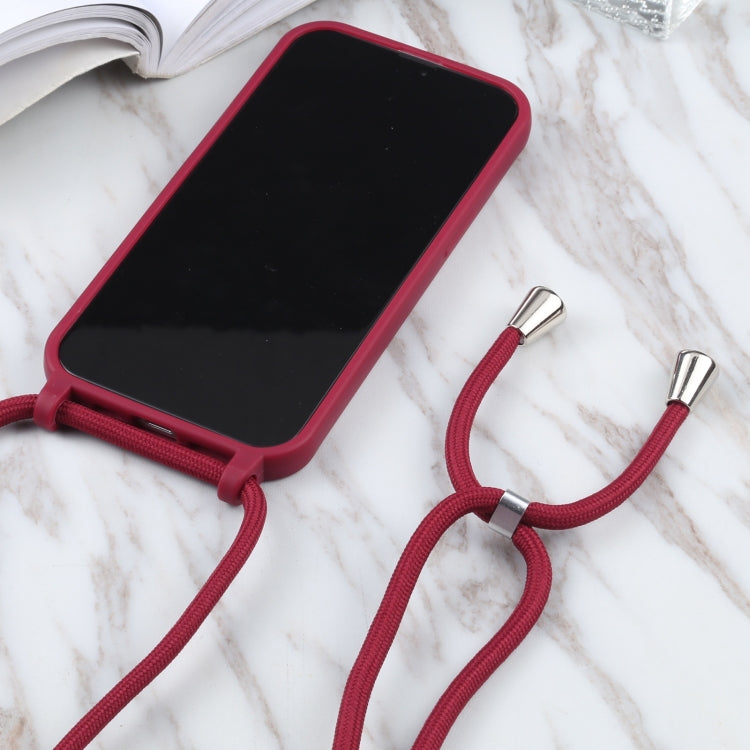 For iPhone 13 Pro Candy Colors TPU Protective Case with Lanyard (Red) - iPhone 13 Pro Cases by buy2fix | Online Shopping UK | buy2fix